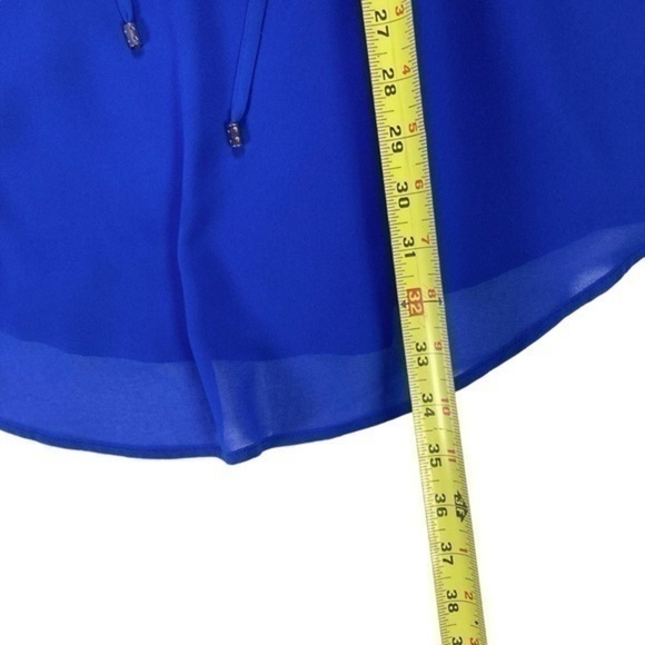 Lost April Slip Dress Womens Size Small Royal Blue Sleeveless Belted Lined Mini - Picture 14 of 15